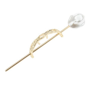 Elegant Artificial Baroque Pearl Hair Stick Alloy Irregular Lava Texture Hairpin Vintage Hair Accessories For Women Wedding Party