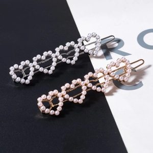 Elegante herzförmige Perlen-Haarspangen in Gold und Silber für Damen-Haarstyling-Accessoires