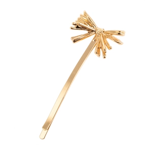 Barrette Nœud en Alliage Simple pour Femmes Pince à Cheveux en Métal Mignonne Électroplaquée Or Argent Accessoires Cheveux Filles