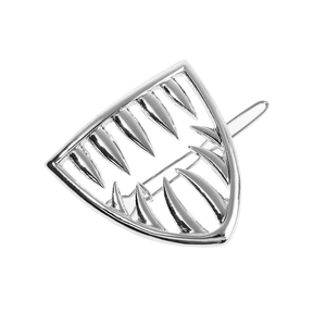 Minimalist Alloy Geometric Beast Fangs Hair Clip Gothic Punk Style Hollow Out Bobby Pin Gold Silver Hair Accessories For Women