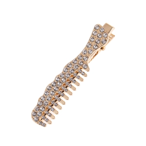 Pince à Cheveux Style Coréen Strass Forme de Peigne Élégante Pince Bec de Canard en Alliage pour Femmes Accessoires de Coiffure