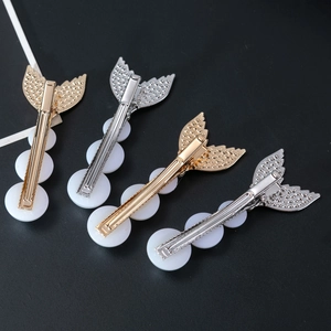 Set aus 4 eleganten Strass-Meerjungfrau-Haarspangen in Gold- und Silberoptik