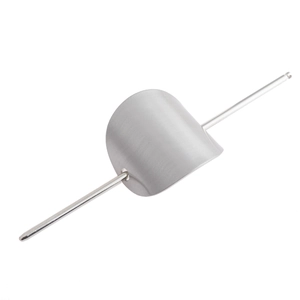 Support de chignon minimaliste en alliage argenté avec finition mate brossée