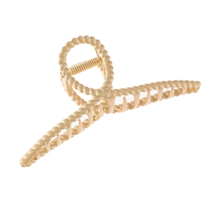 Large Alloy Metal Hair Claw Clip Twisted Rope Design Matte Gold Silver Hair Clamp For Women Girls Daily Styling Accessories