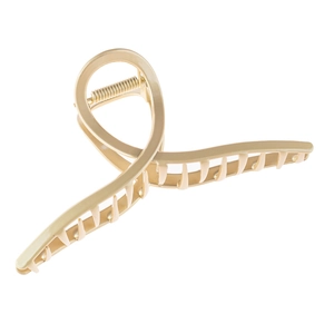 Minimalist Matte Gold Silver Alloy Hair Claw Clip For Women Large Geometric Cross Wrap Hollow Out Hair Clamp Accessories