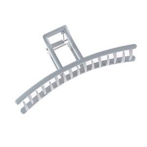 Minimalistische mattgraue Haarklammer aus Zinklegierung mit quadratischem Griffdesign