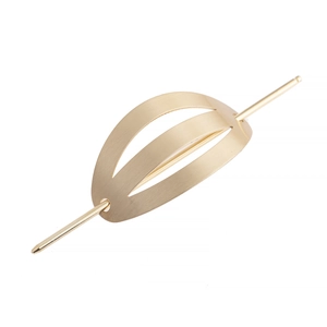 Pic à Cheveux en Métal Minimaliste en Alliage Brossé Évidé Épingle à Cheveux Géométrique Or Argent Accessoires de Cheveux pour Femmes