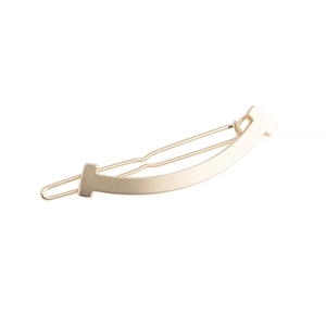 Legierung Metall Lächeln Bogen Haarspange Geometrischer Barrette Für Damen Gold Silber Galvanisiert Haarschmuck
