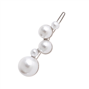 Barrette à Cheveux en Alliage de Künstliche Perles d'imitation Minimaliste Élégante Géométrique Plaquée Or Argent Accessoire Cheveux Femme