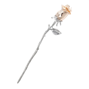 Pic à Cheveux en Métal Rose Rétro Élégant Nouveau Style Chinois Alliage Électroplaqué Épingle à Cheveux Mariage Fête