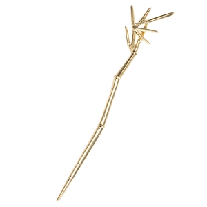 Chinese Style Metal Bamboo Joint Hair Stick Elegant Bamboo Leaf Hairpin For Women Vintage Hair Styling Accessories Jewelry