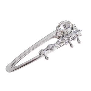 Pince à Cheveux en Alliage Style Métal Liquide Grand Zirconium Clair Or Argent Électroplaqué Accessoire Cheveux Punk Femme