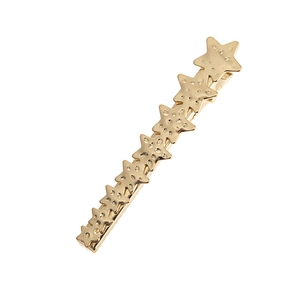 Pince à cheveux étoile en alliage doré avec texture mate minimaliste barrette latérale