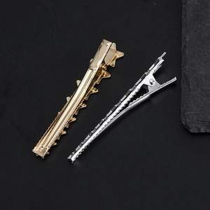 Barrettes étoile simples en alliage doré et argenté avec pinces croco antidérapantes durables