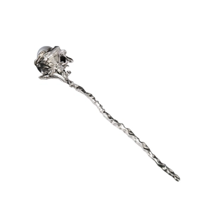 Vintage Alloy Rose Flower Hair Stick With Faux Artificial Pearl New Chinese Style Metal Hair Pin For Women Wedding Hair Accessories