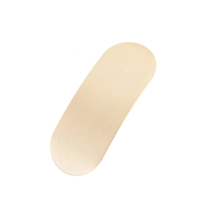 Plateau ovale minimaliste en bois avec grain naturel pour décoration et artisanat