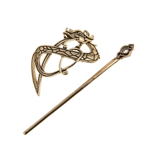 Pic à Cheveux Dragon Vintage Couronne de Cheveux en Alliage Et Épingle à Cheveux Style Ancien Celte Viking pour Hommes Femmes Cosplay