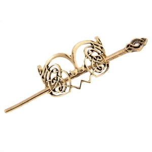 Vintage Celtic Knot Hair Slide And Stick Alloy Hollow Viking Style Hair Pin For Women Traditional Ethnic Hair Accessory