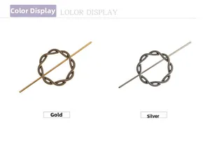Detailed comparison of rotating flower hairpins in polished gold and silver finishes