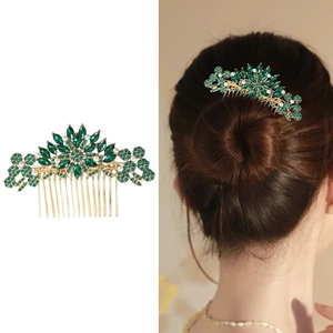 Peigne à Cheveux de Mariage Style Chinois Vintage Alliage Strass Künstliche Perle Papillon Fleur Épingle à Cheveux de Mariée Femme Bijoux