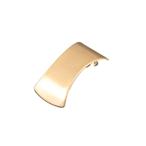Minimalist gold alloy hair clip with a brushed metallic finish and geometric spring design