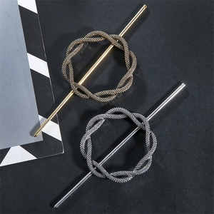 Elegant gold and silver twisted alloy hair pin set in minimalist spiral design
