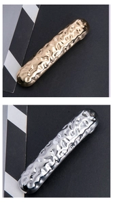 Fermagli per capelli in lega oro e argento con moderna texture metallica a onde d'acqua