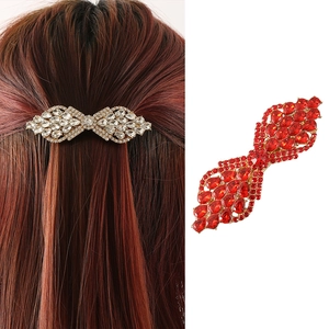 Vintage Rhinestone Butterfly Hair Clip Elegant Alloy Spring Clip Hair Accessory For Women Fashion Headwear Banquet Jewelry