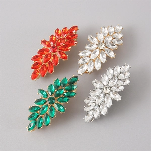 Luxurious rhinestone hair clip set featuring marquise-cut crystals in floral patterns