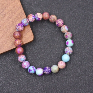 Pulsera de Cuentas de Piedra Natural Hecha a Mano Con Colgante de Corazón de Acero Inoxidable Joyería Unisex Regalo