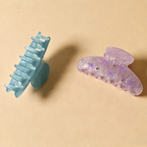 Pinces à cheveux élégantes en acrylique avec strass et motifs papillon en pastel