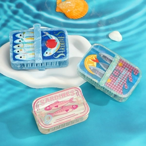 Pince à Cheveux Créative Boîte de Sardines Série Océan Pince en Acrylique Accessoires de Cheveux d'Été à la Mode pour Femme