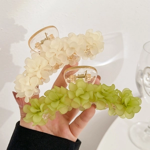 Pince à Cheveux Muguet Fleur Acrylique Givré 3D Floral Barrette Pour Femmes Élégant Accessoires De Coiffure Été