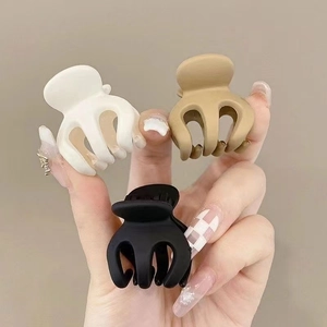 Matte Hair Claw Clips Small Acrylic Frosted Hairpin High Ponytail Holder Elegant Daily Headwear For Women