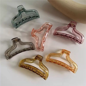 Transparent Acrylic Hair Claw Clip Large Korean Geometric Non-Slip Hair Catch For Women Daily Bath Hair Accessories