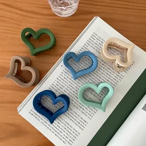 Molla per Capelli a Cuore in Plastica Opaca Design Cavo Stile Coreano Pinza per Capelli per Donna Accessori Quotidiani