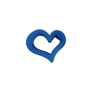 Pinza per capelli a cuore blu marino opaco con design traforato per acconciature