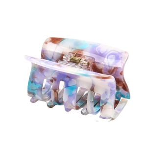 Elegante molletta per capelli con motivo marmorizzato viola e blu per capelli lunghi