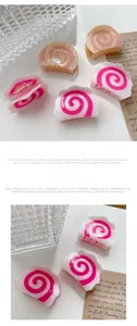 Detailed size and weight specs for acetate lollipop and cake roll hair claws