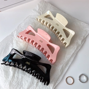 Pinza per Capelli in Stile Francese Grande in Acetato con Fiocco Geometrico Cavo Forcina Accessorio per Capelli Donna