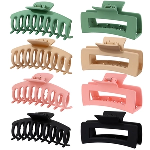 Set di pinze per capelli opache con forme geometriche e colori pastello Morandi