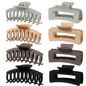 Set di 8 mollette grandi opache colori Morandi per capelli folti e acconciature chignon