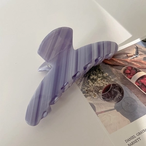 Retro purple marble acetate shark hair claw clip for elegant women hairstyles