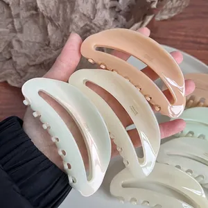 French Vintage Acetate Hair Claw Clip For Women Hollow Shark Hair Clip Large Handmade Hair Styling Accessory Gift