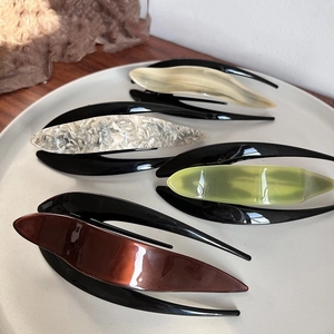 Acetate Hair Claw Clip Streamlined Marble Print Banana Clip Elegant Minimalist Hair Accessories For Women Styling Tool