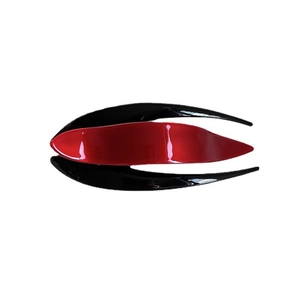 Minimalist bicolor acetate hair claw clip with sleek streamlined aesthetic on white background