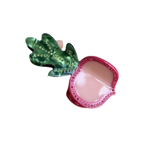 Pinza per capelli creativa a forma di ravanello in acetato con strass colorati per donna