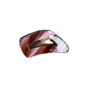 Medium acetate hair claw clip with tortoise shell pattern and golden Barrette la France logo