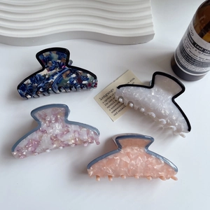 Eleganti pinze per capelli in acetato in quattro colori per acconciature donna