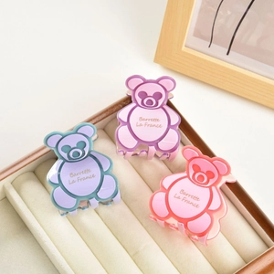 Mignon Ours en Acétate Pince à Cheveux Couleur Bonbon Ours Épingle à Cheveux Pour Femmes Accessoires de Coiffage